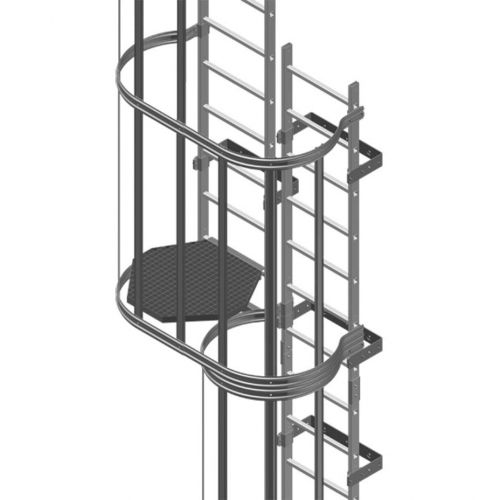 Zarges Umstiegsplattform 8-eckig für Steigleiter Stahl verzinkt