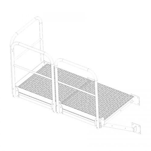 Zarges Erweiterungspodest für Steigleiter 800x860mm Edelstahl