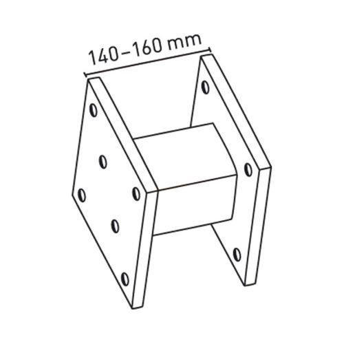 Zarges Distanzsegment 160mm Stahl verzinkt