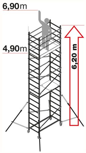 Facal Fahrgerüst ALTO Grundgerüst + 1 und 2 Aufstockung 6,9m AH