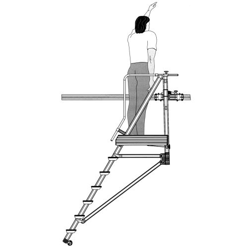 Facal Binary Schiebe-Podesttreppe Aluminium S600 6 Stufen