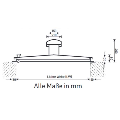 Zarges Brunnenabdeckung in runder Form aus Stahl ohne Isolierung Durchmesser 625 mm