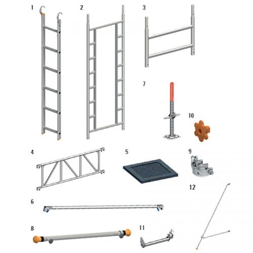 Layher Uni Standard Erweiterung Treppen-Kit Typ1 mit Durchgang