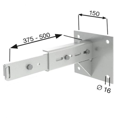 MUNK Wandhalter Vollwärmeschutz Stahl verzinkt Wandabstand Verstellbereich 375-500mm