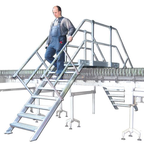 Euroline 512 Übergang 45° 1000mm Stufenbreite 2x8 Stufen