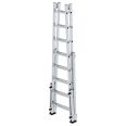 MUNK Aluminium Stehleiter, treppengängig, mit 4 Holmverlängerungen 2x8 Sprossen-small