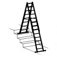 Zarges Sprossen-Stehleiter Vario B höhenverstellbar-small