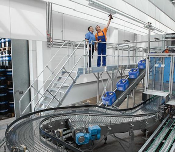 MUNK Treppen-Modul Laufsteganlage Aluminium geriffelt