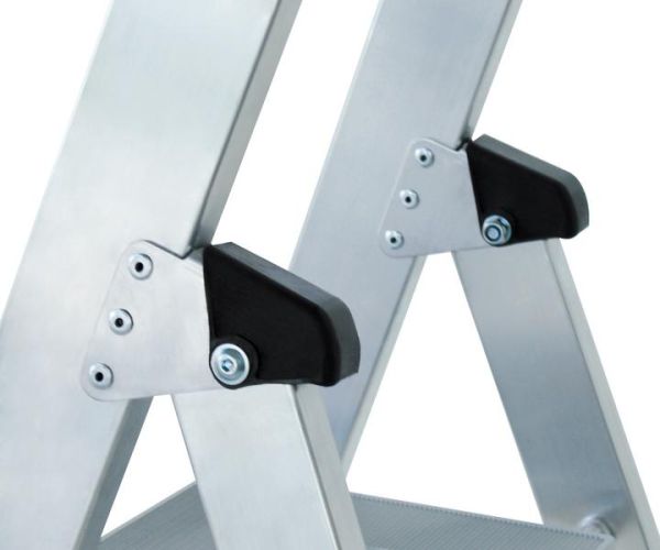MUNK Aluminium-Stehleiter mit Rollen und Griff 10 Stufen