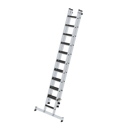 MUNK Stufen-Schiebeleiter mit nivello-Traverse 2-teilig clip-step R13 11+10 Stufen