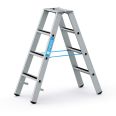 Zarges gebördelte Stufen-Stehleiter R13step-B eloxiert 2x4 Stufen-small