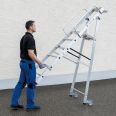 MUNK Aluminium-Stehleiter mit Rollen und Griff 8 Stufen-small