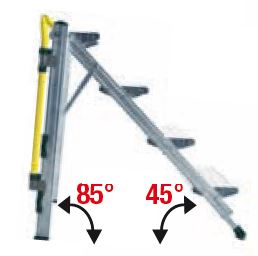 Facal Klapptreppe Plio mit Sicherheitsbügel Aluminium 4 Stufen