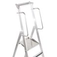 Zarges gebördelte Stehleiter Meistertritt S mit großer Plattform und Ablage 6 Stufen-small