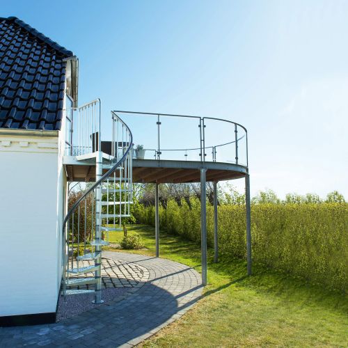 Dolle Aussentreppe Gardenspin 246-282cm Geschosshöhe Ø125-155cm Trimax®/Metall