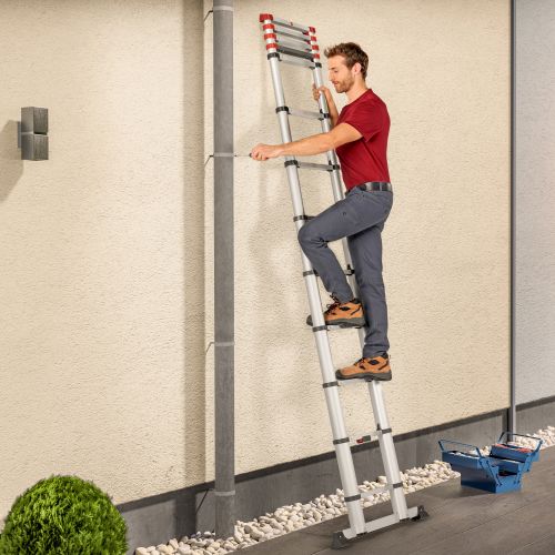 Hailo FlexLine T80 Sicherheits-Teleskopleiter 9 Sprossen