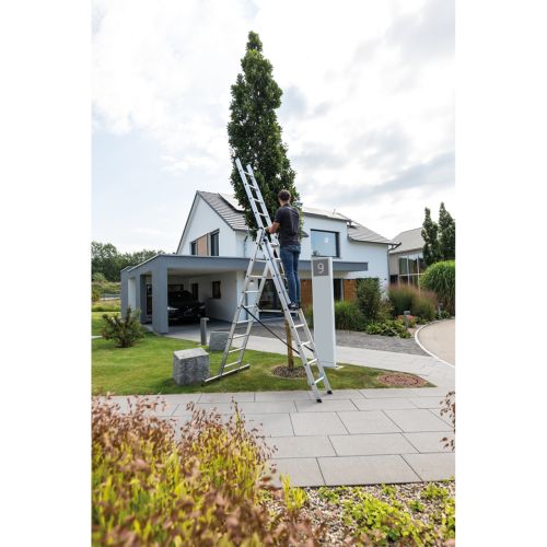 MUNK Mehrzweckleiter mit Nivello® Traverse 3x9 Sprossen